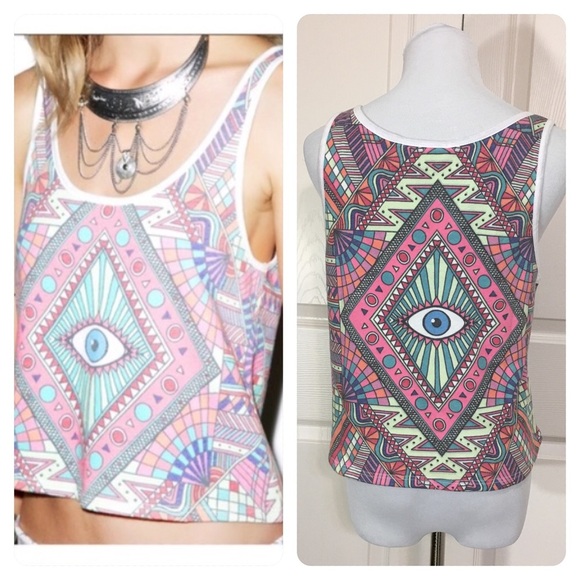NWT! Wildfox Couture Third Eye Contrast Fiji Tank - Picture 2 of 6